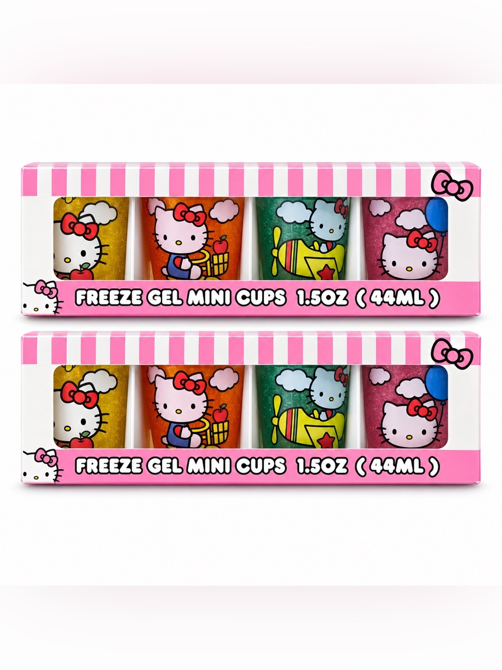 Hello Kitty Freeze Gel Mini Cups 1.5oz 2x 4-Pack Set 8 Total Sanrio Kawaii